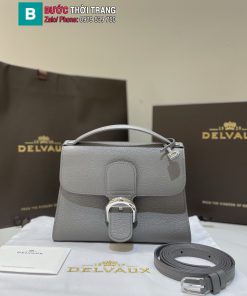 Túi xách DELVAUX TEMPO cao cấp màu ghi size 23x17x6 cm