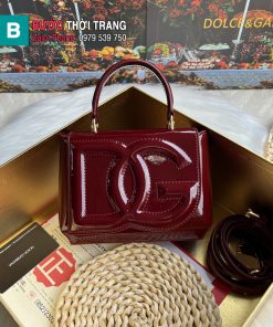 Túi xách Dolce & Gabbana siêu cấp da bóng mượt màu đỏ đô