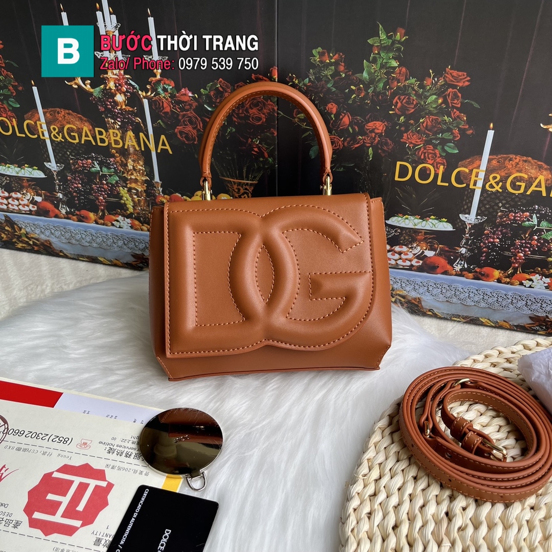 Túi xách Dolce & Gabbana siêu cấp da bò nhập khẩu cao cấp màu nâu