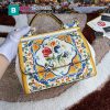 Túi xách Dolce & Gabbana siêu cấp size 25 cm được in họa tiết bắt mắt sang trọng