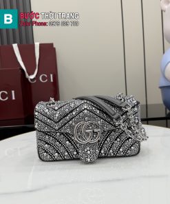 Túi xách GG Marmont màu đen cao cấp size 26 cm và 22 cm đính ngọc lấp lánh