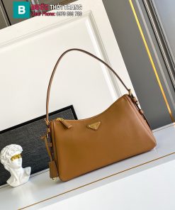 Túi xách siêu cấp PRADA hobo kẹp nách màu nâu da bê size 31x18x10 cm