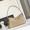 Túi xách siêu cấp PRADA hobo kẹp nách màu nude da bê size 31x18x10 cm