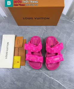 Dép LV Pool Pillow Comfort màu hồng họa tiết monogram nổi bât·