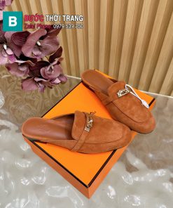 Sục HM da lộn màu nâu cao cấp  khóa xoáy màu vàng nổi bật