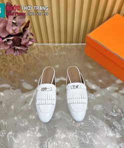 Sục HM phong cách quý phái sang trọng màu trắng đế gân bò mềm êm