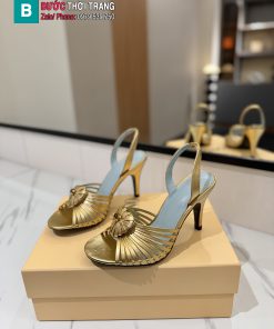 Sandal cao gót nữ VALENTINO đế 10cm màu vàng sang trọng