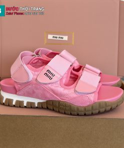 Sandal thể thao MIU MIU màu hồng đế cao su đàn hồi vượt trội