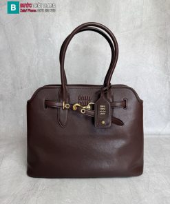 Túi xách nữ MIU MIU Aventure màu nâu socola cao cấp size 31x40x13 cm
