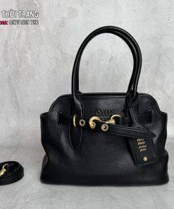 Túi xách nữ MIU MIU Aventure màu đen cao cấp size 30 cm